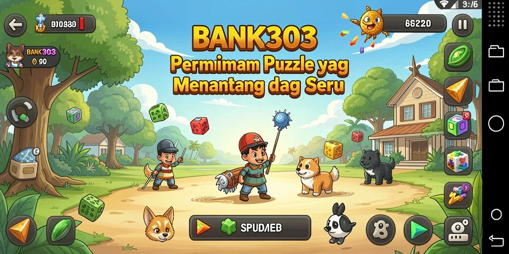 Tampilan gameplay yang mendebarkan dalam BANK303, penuh dengan tantangan Puzzle.