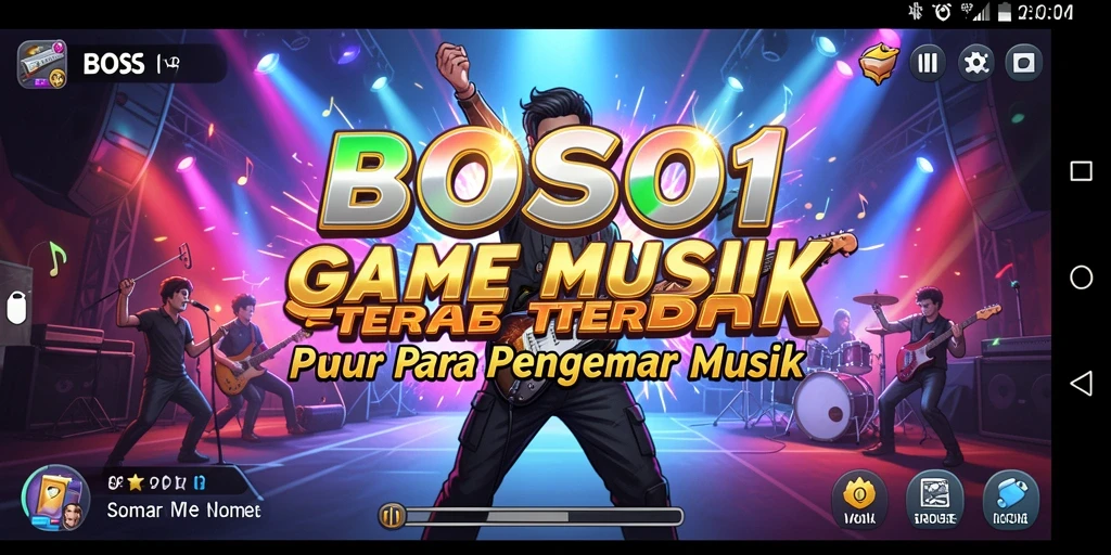 Tampilan gameplay BOS01 dengan berbagai pilihan lagu menarik.