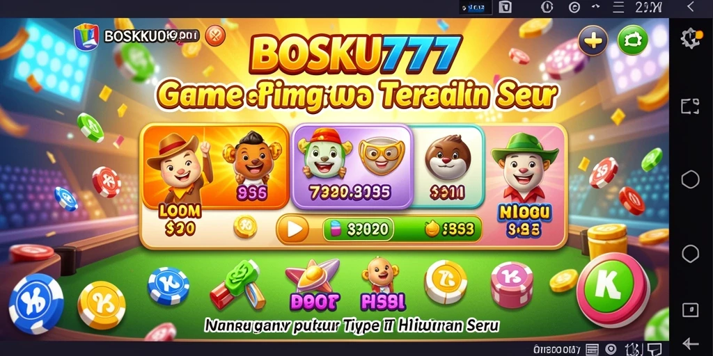 Tampilan gameplay seru dalam permainan Bingo BOSKU777.