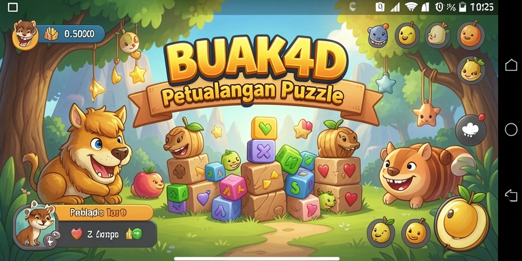 Tampilan gameplay BUAH4D yang penuh warna dan menyenangkan.