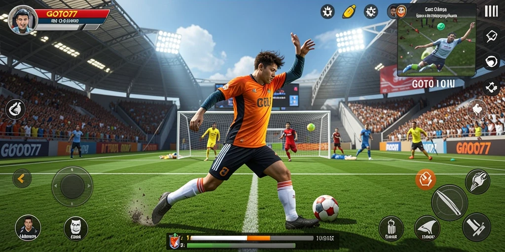 Screenshot gameplay <strong>GOTO77</strong> menunjukkan serunya pertandingan olahraga.