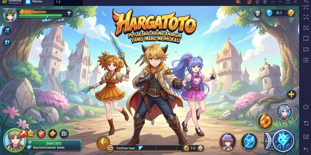 Tangkapan layar dari gameplay <strong>HARGATOTO</strong> yang menampilkan aksi karakter Anime.
