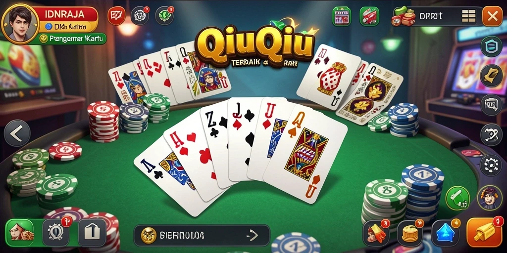 Tampilan gameplay QiuQiu yang seru dan mengasyikkan di IDNRAJA.