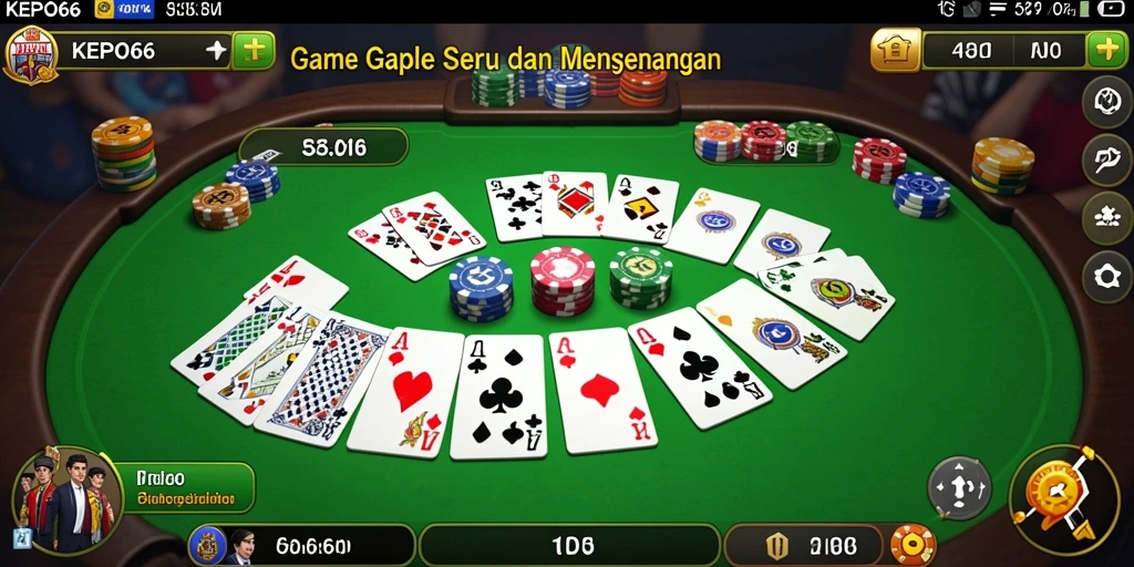 Tampilan gameplay Gaple yang seru dan interaktif.