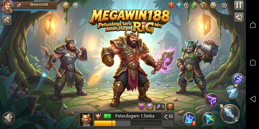Tampilan gameplay seru di MEGAWIN188 yang memukau.