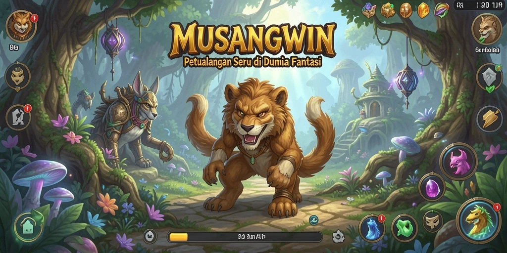 Tangkapan layar menunjukkan gameplay menegangkan di MUSANGWIN.