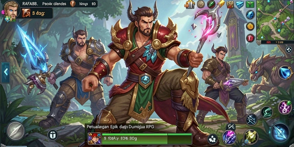 Tampilan gameplay RAFA88 yang memukau dalam aksi RPG.