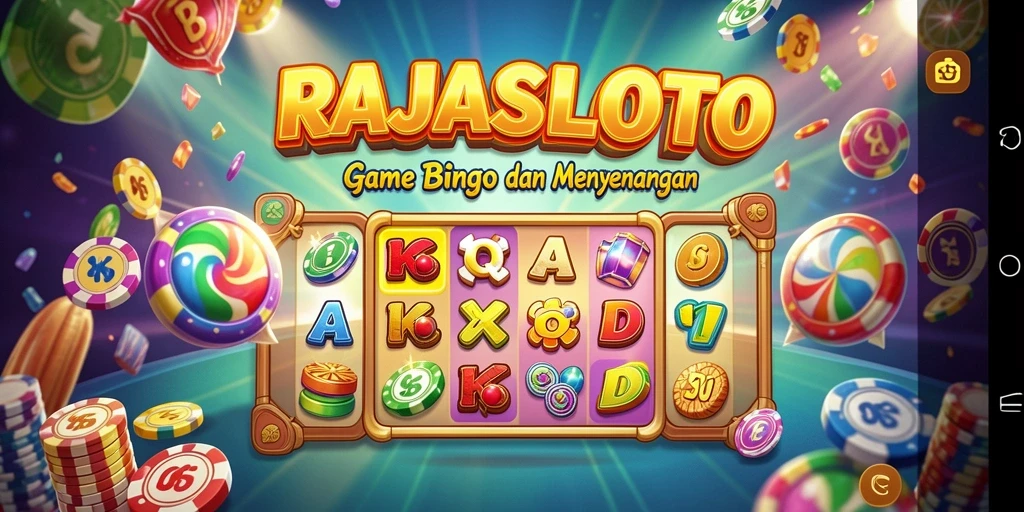 Screenshot gameplay RAJASLOTO menampilkan keseruan permainan Bingo.
