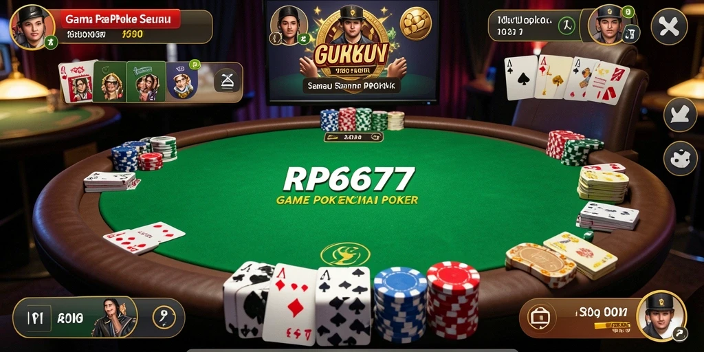 Tampilan antarmuka yang menarik saat bermain poker di RP6677.