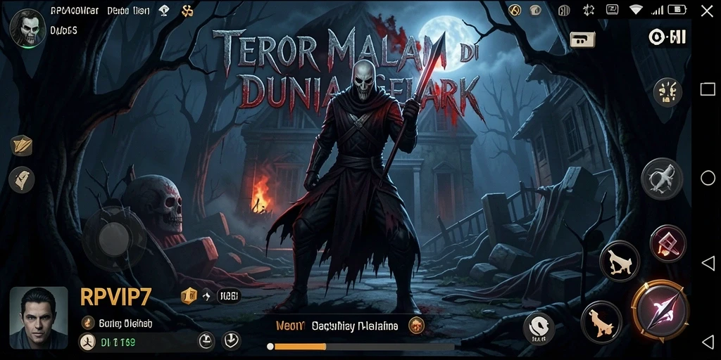 Menampilkan gameplay menyeramkan dengan suasana gelap yang mencekam.