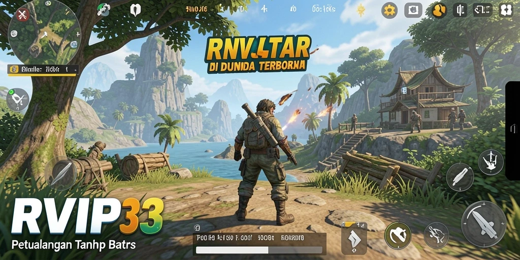 Screenshot utama RVIP3 yang menampilkan kebebasan bermain di dunia terbuka.
