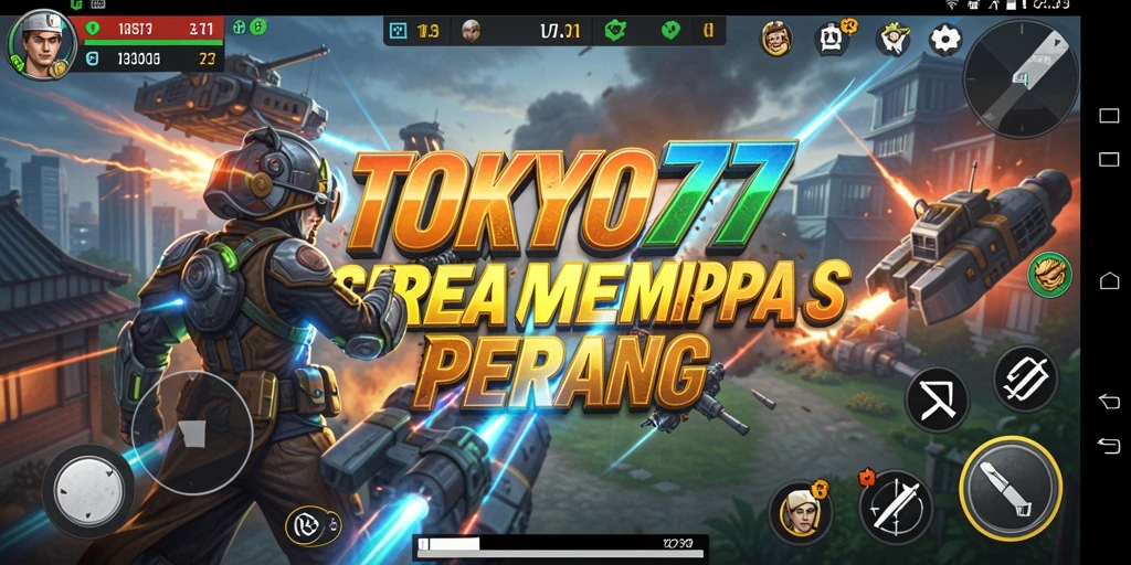 Gameplay menegangkan dalam TOKYO77 menampilkan strategi pertempuran yang dalam.