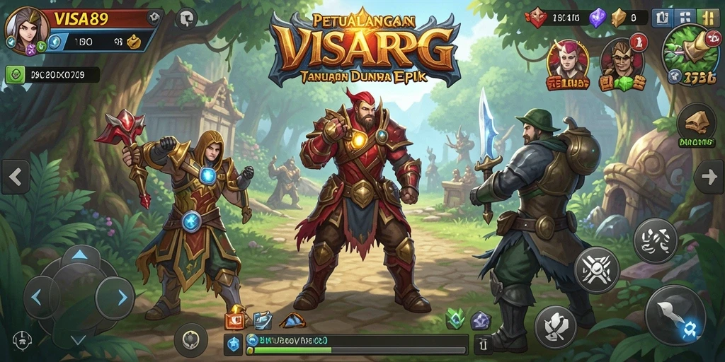 Tampilan gameplay RPG yang menakjubkan di VISA89.