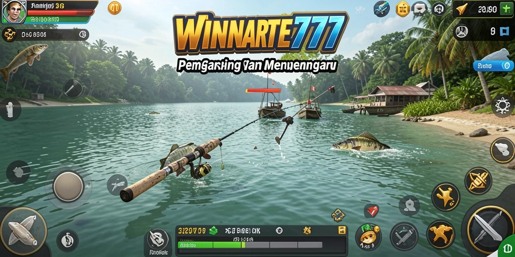 Screenshot gameplay WINRATE777 menampilkan aksi memancing yang mendebarkan.